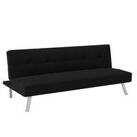 Serta - Cali Convertible Sofa in - Black - Large Front