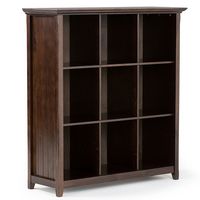 Simpli Home - Acadian 9 Cube Bookcase and Storage Unit - Brunette Brown - Large Front