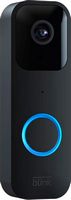 Blink - Smart Wifi Video Doorbell – Wired/Battery Operated - Black - Large Front