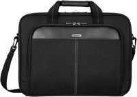 Targus - Classic Slim Briefcase for 15.6 Laptops - Black - Large Front