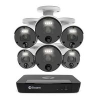 Swann Master Series Home 8-Channel 6-Camera 4K UHD Indoor/Outdoor PoE Wired, 2TB HDD NVR Security... - Large Front