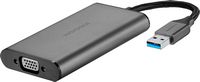 Insignia™ - USB to VGA Adapter - Black - Large Front