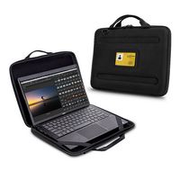 Techprotectus - Work-In Case w/Pocket-for 11-12 inch Chromebook/MacBook/Laptop - Black - Large Front