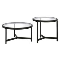 Camden&Wells - Quentin Nesting Coffee Table (set of 2) - Blackened Bronze - Large Front