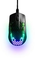 SteelSeries - Aerox 3 Super Light Honeycomb Wired RGB Optical Gaming Mouse - Wired - Onyx - Large Front