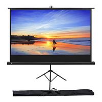 Kodak - 80 in. Portable Projector Screen, Adjustable Projection Screen with Tripod Stand & Carry ... - Large Front