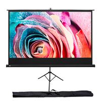 Kodak - 100 inches Portable Projector Screen, Adjustable Projection Screen with Tripod Stand & Ca... - Large Front