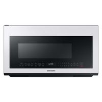 Samsung - BESPOKE 2.1 cu. ft. Over-the-Range Microwave with Sensor Cooking - White Glass - Large Front