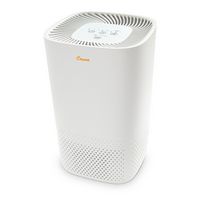 CRANE - 250 Sq. Ft. UV Light Air Purifier - WHITE - Large Front