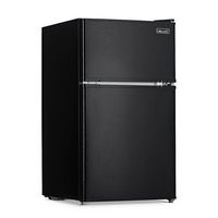 NewAir - 3.1 Cu. Ft. Compact Mini Refrigerator with Freezer, Can Dispenser and Energy Star - Black - Large Front