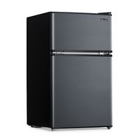 NewAir - 3.1 Cu. Ft. Compact Mini Refrigerator with Freezer, Can Dispenser and Energy Star - Gray - Large Front