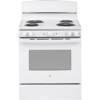 GE - 5.0 Cu. Ft. Freestanding Electric Range - White - Large Front