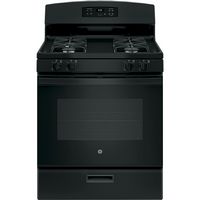 GE - 4.8 Cu. Ft. Freestanding Gas Range - Black - Large Front