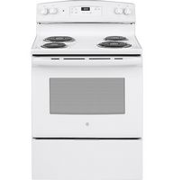 GE - 5.0 Cu. Ft. Freestanding Electric Range - White - Large Front