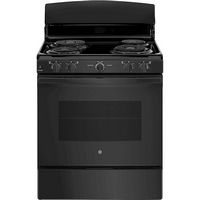 GE - 5.0 Cu. Ft. Freestanding Electric Range - Black - Large Front