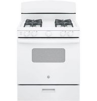 GE - 4.8 Cu. Ft. Freestanding Gas Range - White - Large Front