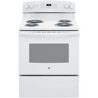 GE - 5.0 Cu. Ft. Self-Cleaning Freestanding Electric Range - White - Large Front