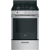 GE - 2.9 Cu. Ft. Freestanding Gas Range - Stainless Steel - Large Front