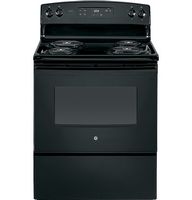 GE - 5.0 Cu. Ft. Freestanding Electric Range - Black - Large Front