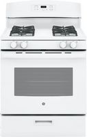 GE - 4.8 Cu. Ft. Freestanding Gas Range - White - Large Front