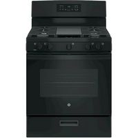 GE - 5.0 Cu. Ft. Freestanding Gas Range - Black - Large Front