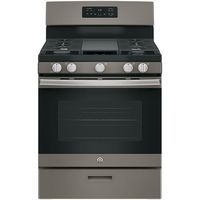 GE - 5.0 Cu. Ft. Freestanding Gas Range - Slate - Large Front