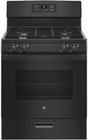 GE - 4.8 Cu. Ft. Freestanding Gas Range - Black - Large Front