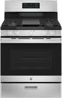 GE - 5.0 Cu. Ft. Freestanding Gas Range - Stainless Steel - Large Front