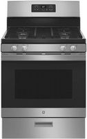 GE - 4.8 Cu. Ft. Freestanding Gas Range - Stainless Steel - Large Front
