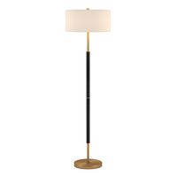 Camden&Wells - Simone Floor Lamp - Matte Black/Brass - Large Front