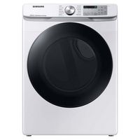 Samsung - 7.5 Cu. Ft. Stackable Smart Gas Dryer with Steam Sanitize+ - White - Large Front