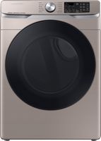 Samsung - 7.5 Cu. Ft. Stackable Smart Electric Dryer with Steam Sanitize+ - Champagne - Large Front