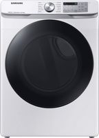 Samsung - 7.5 Cu. Ft. Stackable Smart Electric Dryer with Steam Sanitize+ - White - Large Front