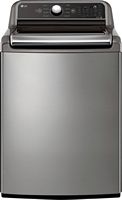 LG - 5.5 Cu. Ft. High Efficiency Smart Top Load Washer with TurboWash3D - Graphite Steel - Large Front