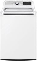 LG - 5.5 Cu. Ft. High Efficiency Smart Top Load Washer with TurboWash3D - White - Large Front