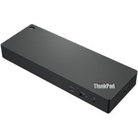 Lenovo - ThinkPad Universal Thunderbolt 4 Docking Station - Black - Large Front