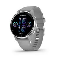 Garmin - Venu 2 Plus GPS Smartwatch 43 mm Fiber-reinforced polymer - Silver - Large Front