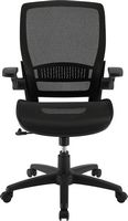 Insignia™ - Ergonomic Mesh Office Chair with Adjustable Arms - Black - Large Front