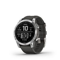 Garmin - fēnix 7 GPS Smartwatch 47 mm Fiber-reinforced polymer - Silver - Large Front