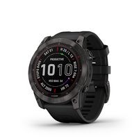 Garmin - fēnix 7X  Sapphire Solar GPS Smartwatch 51 mm Fiber-reinforced polymer - Carbon Gray DLC... - Large Front