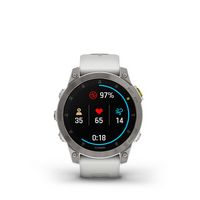 Garmin - epix (Gen 2) GPS Smartwatch 47mm Fiber-reinforced polymer - White Titanium - Large Front