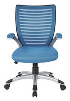 OSP Home Furnishings - Mesh Seat and Screen Back Managers Chair - Blue - Large Front