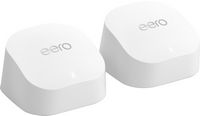 eero - 6+ AX3000 Dual-Band Mesh Wi-Fi 6 System (2-pack) - White - Large Front