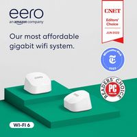 eero - 6+ AX3000 Dual-Band Mesh Wi-Fi 6 System (2-pack) - White - Large Front