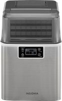 Insignia™ - Portable Clear Ice Maker with Auto Shut-off - Stainless Steel - Large Front