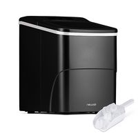 NewAir - 26 lbs. Countertop Ice Maker - Matte Black - Large Front