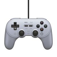 8BitDo - Pro 2 Wired Gamepad - Gray - Large Front