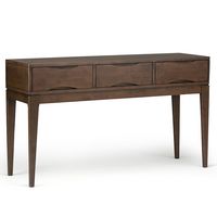 Simpli Home - Harper Console Sofa Table - Walnut Brown - Large Front