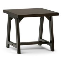 Simpli Home - Sawhorse End Table - Dark Chestnut Brown - Large Front