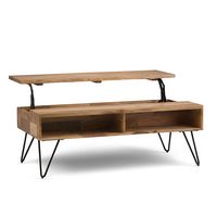 Simpli Home - Hunter Lift Top Coffee Table - Natural - Large Front